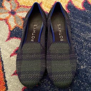 Rothy’s The Loafer Knit Forest Tartan Limited Edition Holiday Rare Size 9